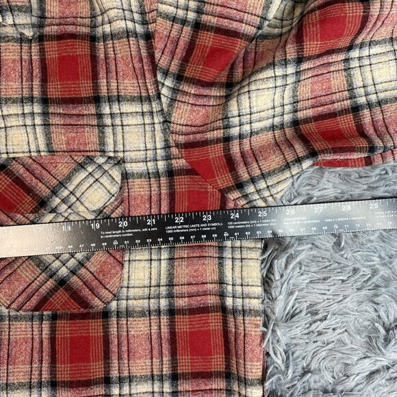 Pendleton Men’s XL Long Virgin Wool Board Shirt Red Plaid Mexico - Picture 3 of 10